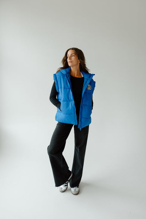 SD State Logo Patch Oversized Puffer Vest